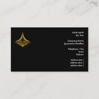 Abstract design, fiery amber and black. business card