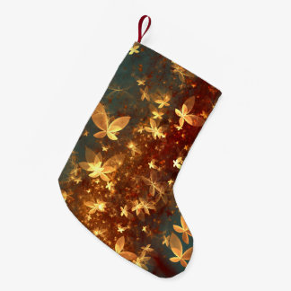 abstract design fractal butterflies small christmas stocking