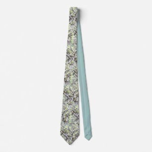 Abstract Design in a Light Green Tie