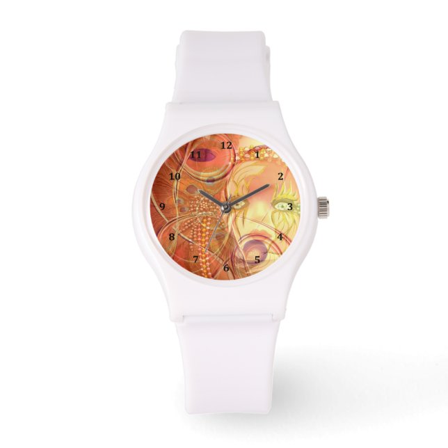 Abstract Design in Gold Colours Watch (Front)