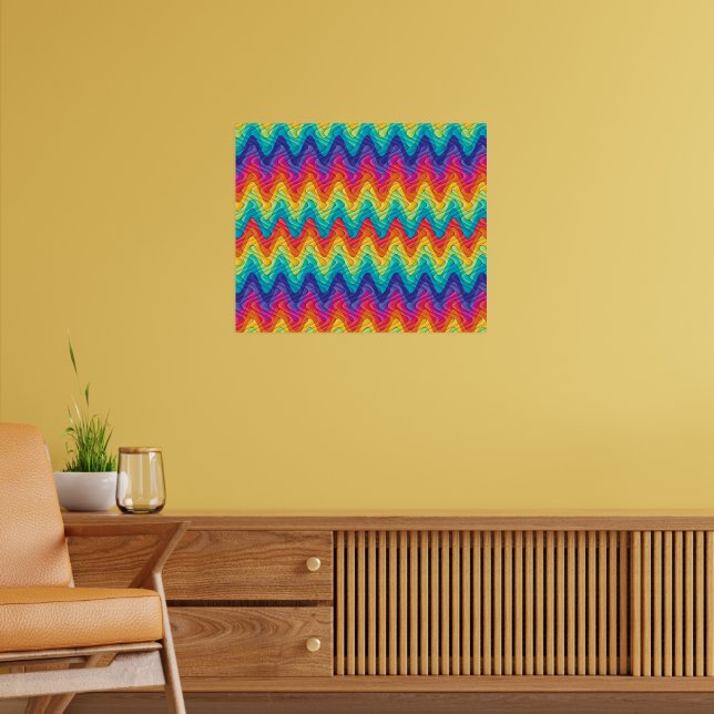 Abstract design in rainbow colours poster (Living Room 2)