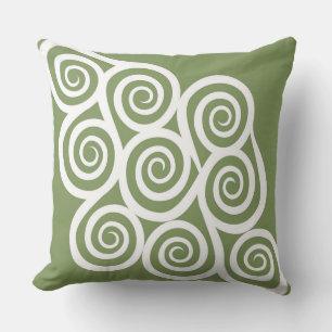 Abstract design, modern painting, spiral shapes cushion