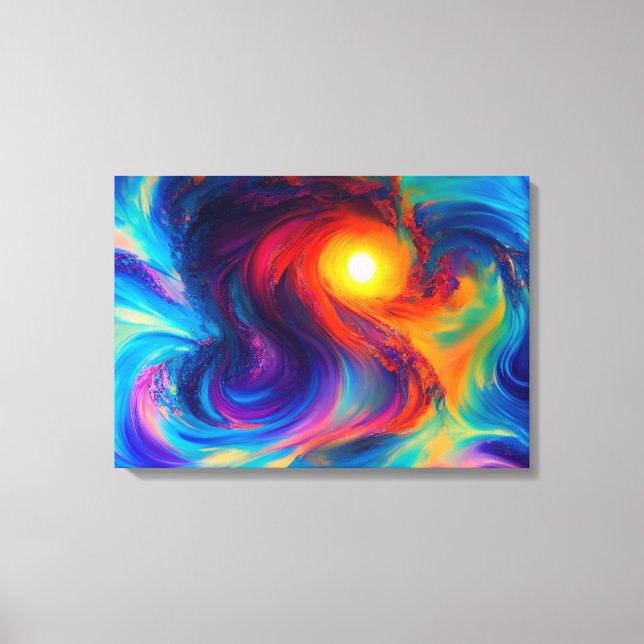 Abstract Design multi colour canvas print (Front)