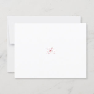 Abstract design of multiple red flower-like shapes postcard