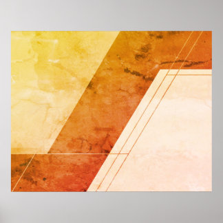 Abstract Design on Brown+Tan On Modern Style Wall Poster