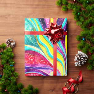 ABSTRACT DESIGN OUTER SPACE WRAPPING PAPER