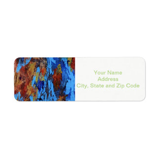 Abstract design return address label, autumn.