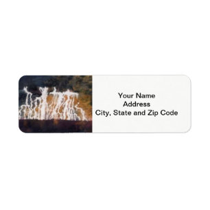 Abstract design return address label, lightening.