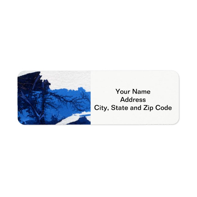 Abstract design return address label, mountain. (Front)