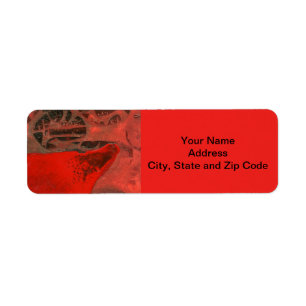 Abstract design return address label, table rock.