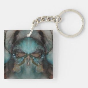 Abstract Design Scary Viking mask Key Ring