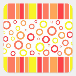 Abstract design square sticker
