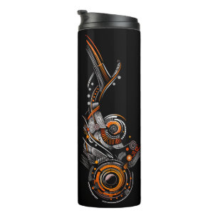 Abstract design thermal tumbler