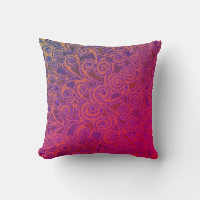 Abstract Design Throw Pillow (Front)