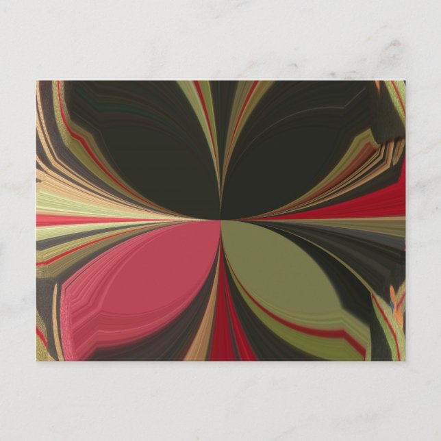Abstract Design with Flowing Lines Art Print Postcard (Front)