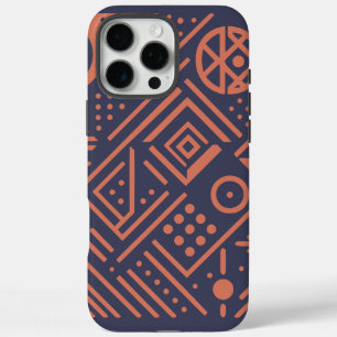 Abstract design with geometric shapes iPhone 16 pro max case