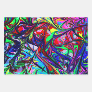 Abstract design wrapping paper sheet