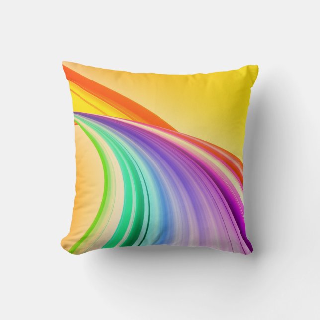 Abstract Design Yellow Orange Background Banner Cushion (Front)