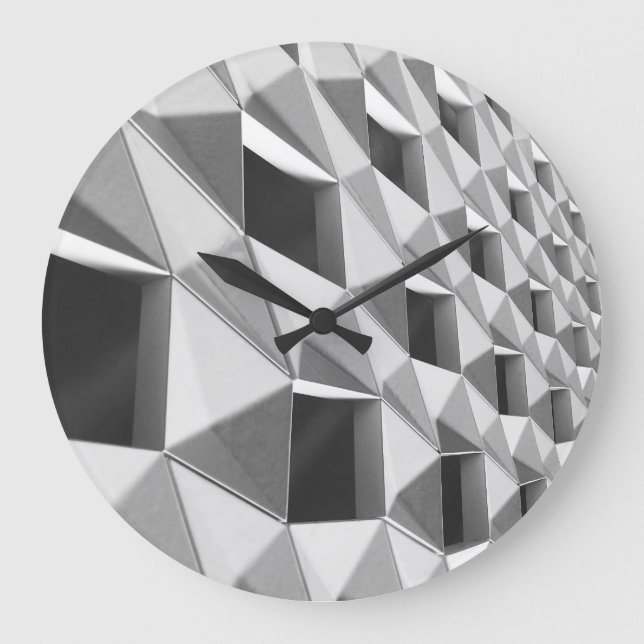 Abstract Diagonal Pattern Design Large Clock (Front)
