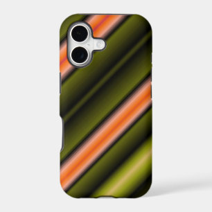 Abstract diagonal stripes (Orange, Green, Black)