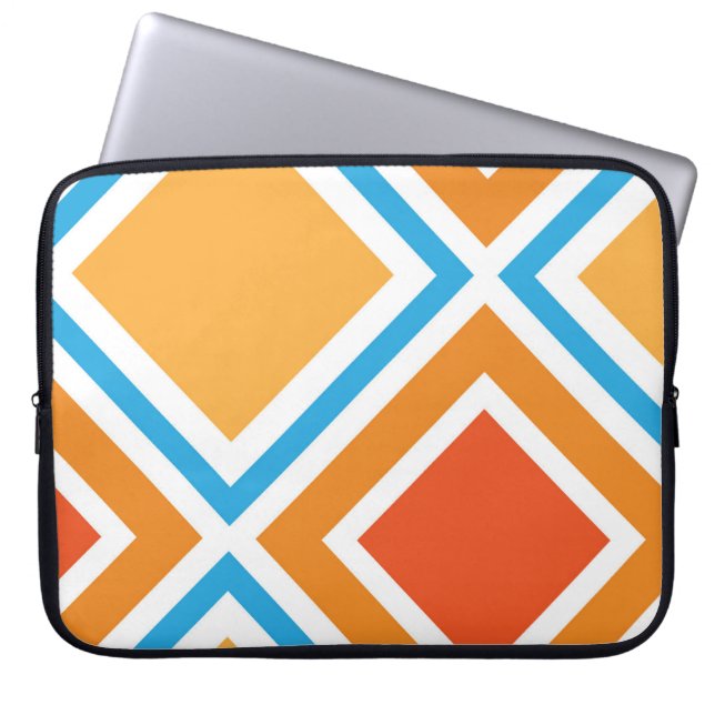 Abstract diamond geometrical laptop sleeve (Front)