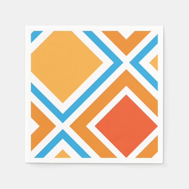 Abstract diamond geometrical napkin (Front)