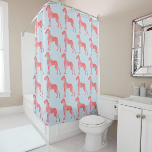 Abstract Diamond Pattern Great Dane Shower Curtain