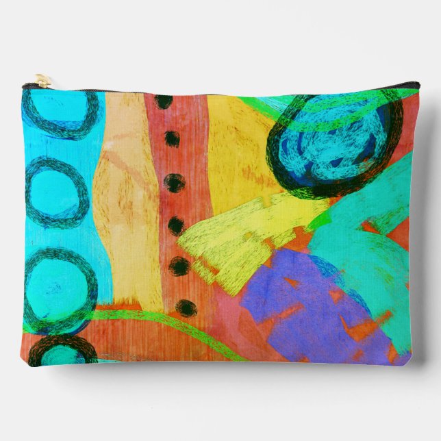 Abstract Digital Art Accessory Pouch (Front)