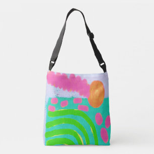 Abstract Digital Art Crossbody Bag