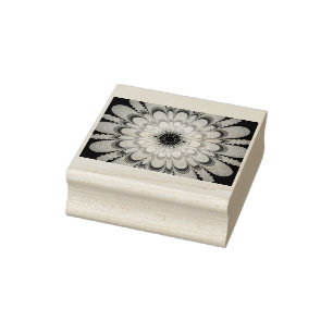 Abstract Digital Art Rubber Stamp