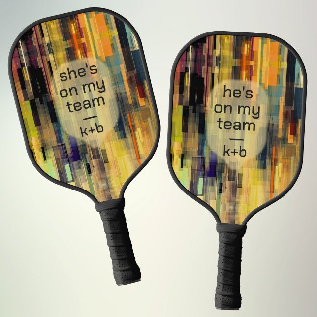 Abstract Digital Custom Name Couple Gift  Pickleball Paddle (Creator Uploaded)