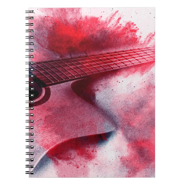 Abstract digital painting of guitarart, abstract,  notebook (Front)