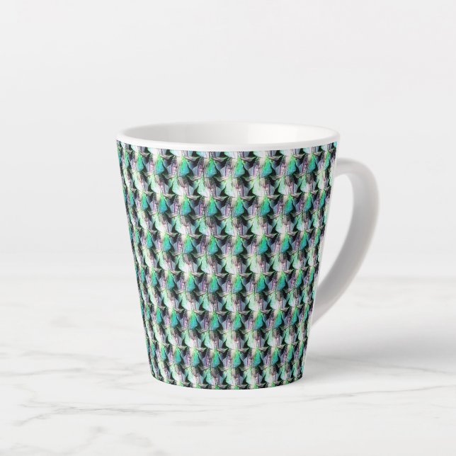 Abstract digital pattern design 1221 - Latte Mug (Right Angle)