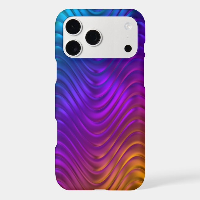 Abstract Digital Waves Acid Psychedelic Design (Back)