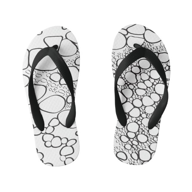 Abstract digital work 10 kid's jandals (Footbed)