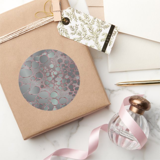 Abstract digital work 3 classic round sticker (Gifting)