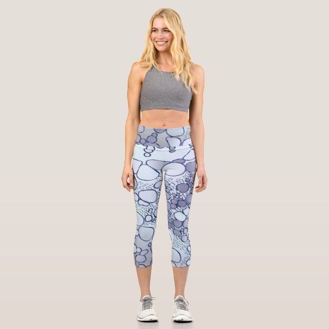 Abstract digital work 6 capri leggings (Front)