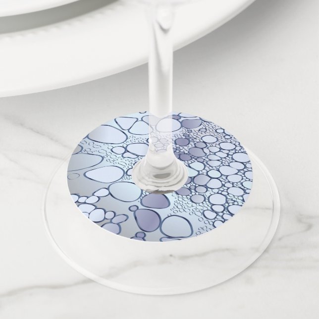 Abstract digital work 6 wine glass tag (Close Up)