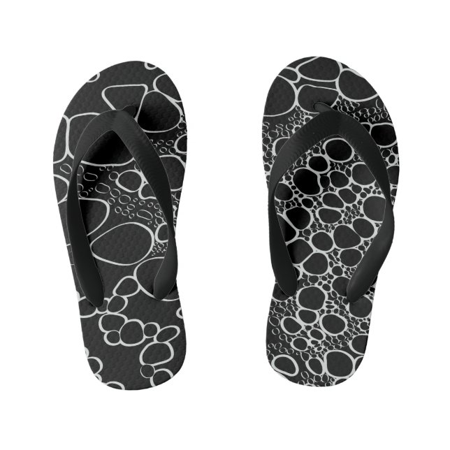Abstract digital work 7 kid's jandals (Footbed)