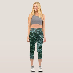 Abstract digital work 9 capri leggings