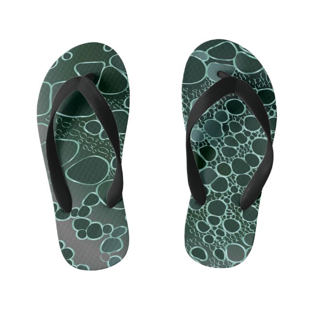 Abstract digital work 9 kid's jandals (Footbed)