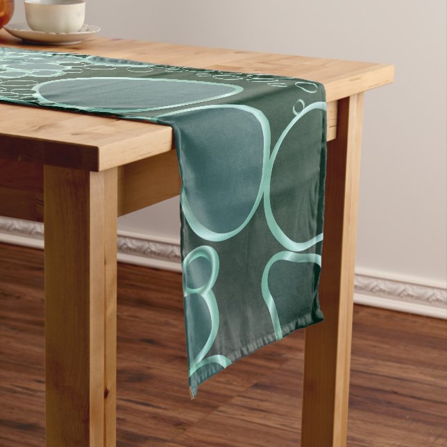 Abstract digital work 9 short table runner (In Situ)