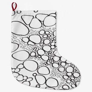 Abstract digital work large christmas stocking