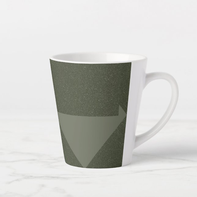 Abstract Direction Moss Green Mug – Customisable (Right)