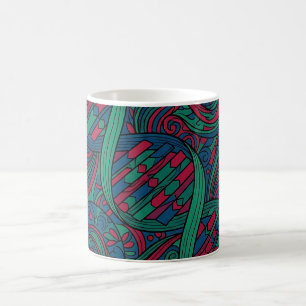 Abstract DNA Double Helix Line Coffee Mug