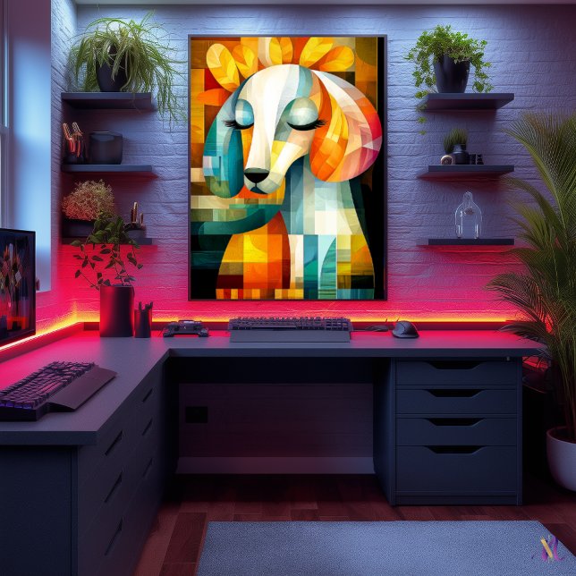 Abstract Dog Art - Geometric Animal Design Poster (Creator Uploaded)