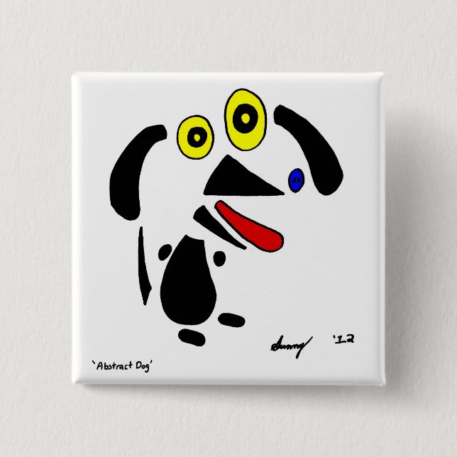 Abstract Dog Button (Front)