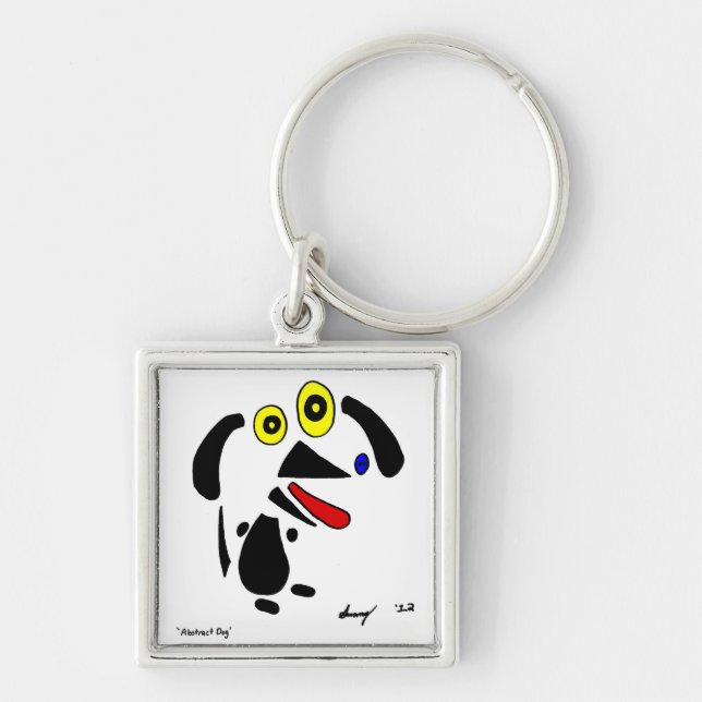 Abstract Dog Keychain (Front)