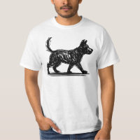 Abstract Dog Line Art  Minimalist Scribble Dog Mod