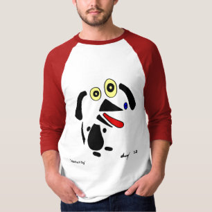 Abstract Dog Mens Raglan T-Shirt